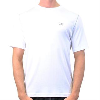 mens natural white short sleeve viscose t-shirt